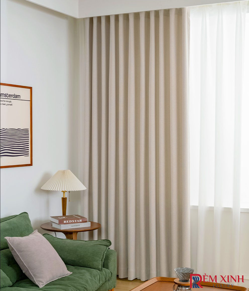 Rèm Vải Lightsand Màu Cát Mờ 02